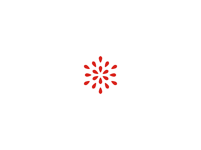 Abstract drops abstract drops logo minimal minimalist red simple symbol