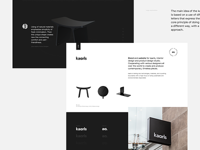 kaarls – Brand & website case study boutique brand branding furniture interior logo logotype minimal product design studio ui uiux web