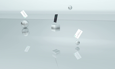 Concept of branding visualization for futuristic clinic 3d branding businesscard c4d design identity logo