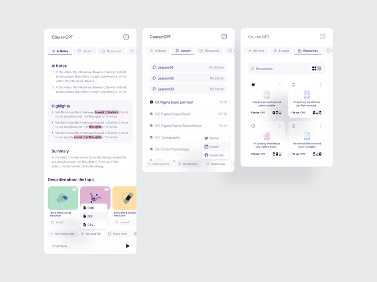 Course GPT (AI-Based course analyzer) by Mufidul for DesignOps on Dribbble