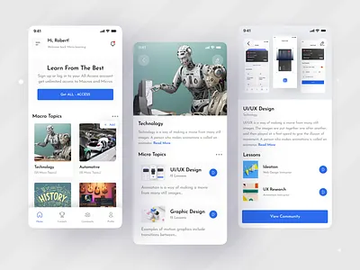 Learning Mobile App app design application course design dgpro digital e learning education exploration jahidjaykar mobile app mobile ui modern design online class online school school ui ui ux uidesign ux