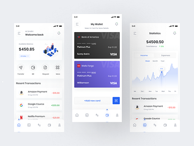 FinTech Mobile App Design app design appliction clean ui cleanui design dgpro digital ebank ebanking financeapp fintech illustration mobile ui mobilebank mobilebanking ui uidesign uiux ux wallet