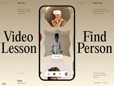 Explore Lesons app apps design fashion instagramm interface ios iphone masterclass mentor news reviews slide social tiktok video