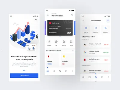 FinTech Mobile App Design app design branding clean ui cleanui design dgpro digital ebank ebanking financeapp fintech illustration mobile ui mobilebank mobilebanking ui uidesign uiux ux wallet