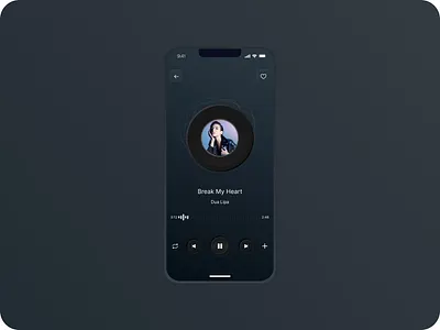 Music Player App app dark theme interface ios mobile music music app music player neomorph neomorphic neomorphism neumorph neumorphism player skeumorph skeumorphism ui ui design