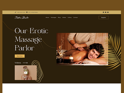 Massage Parlor Website beauty website health care website massage parlor website massage website skin care website tantra website ui ux design user interface website ui ux yoga website