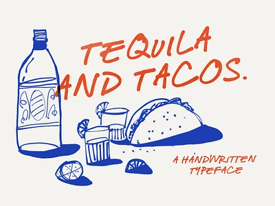 Tequila and Tacos Font book casual diary font fonts food fresh handwriting handwritten journal menu natural notes organic recipe sticky note type typface typography writing