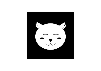 Cute cat logo blackandwhite cat graphic design logo logodesign simple
