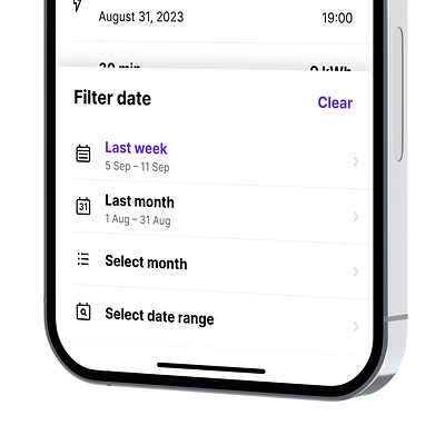 Date Filtering app date filtering list ui