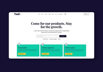 TaaS - SaaS Webflow Multi-Layout Template design responsive design saas software template ui web design webflow