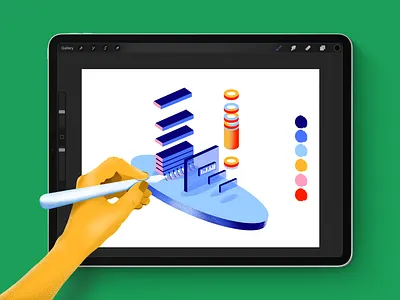 Illustration for the Database project art clean colors design illustration illustrator visual