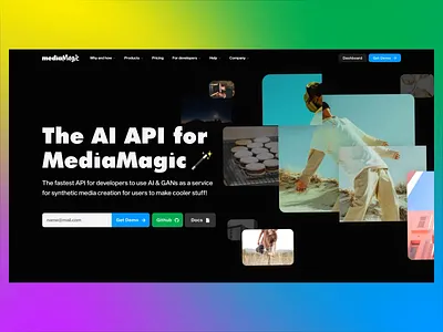 Landing Page Concept 3d animation branding concept design graphic design high contrast landing logo magic motion graphics ui ux web website