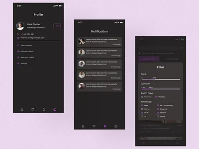 PG Finder Application app app development app design appdesign mobileappdesign branding design graphic design illustration logo ui ux