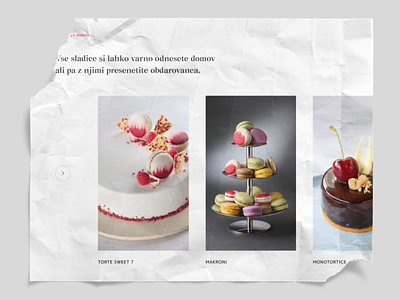 Sedem - presentation web cakes collage creative agency food galery image posters presentation web section web web design web site white