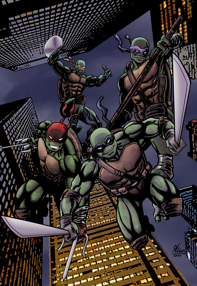 TMNT in Action artist artwork book cover character character design character illustration comic artist comic covers comic project comic style cover design design design project designer draw drawing graphic design illustration ink sketch