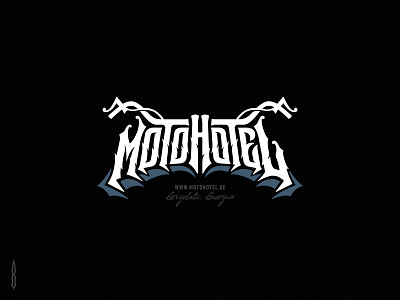 Motohotel auto biker branding gothic hotel letter lettering logo logotype modern moto motocycle motohotel repair typography