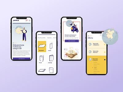 Pandruk illustration mobile print printhouse ui ux violet web website