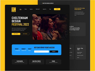 The Cheltenham Design Festival brand dailyui design graphic design ui ui design ux vector web website