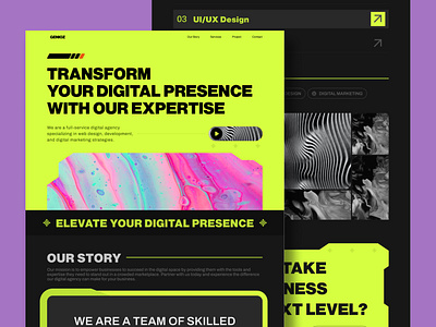 Genioz - Creative Digital Agency Landing Page Website creative digital figma landingpage product design ui web design