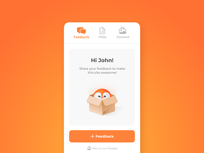 Feedback widget – Empty state app design illustration ui ux widget