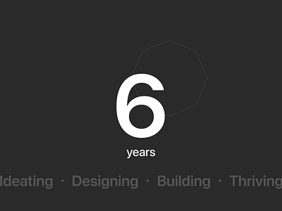 Today we turned 6 agency animation clean design free ideas popular ui design ui ux website design work anniversary