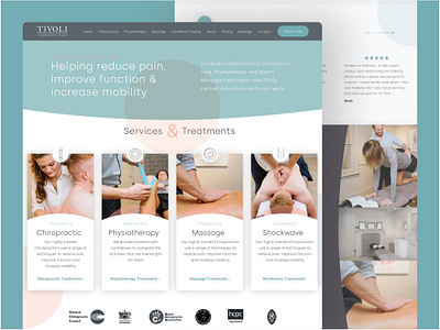 Tivoli Chiropractor brand dailyui design graphic design ui ui design ux vector web website