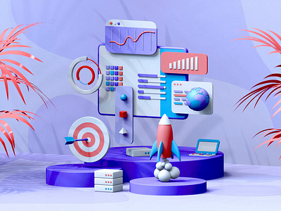 SEO 3d animation app branding dashboard game graphic design homepage house icon illustration interface isometric landing page lowpoly motion graphics product design render video webdesign