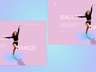 Design concept of the ballet studio branding design logo ui ux web