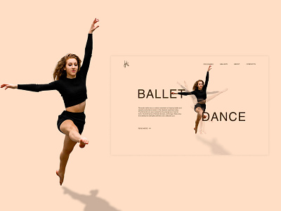 Design concept of the ballet studio branding design typography ui ux web