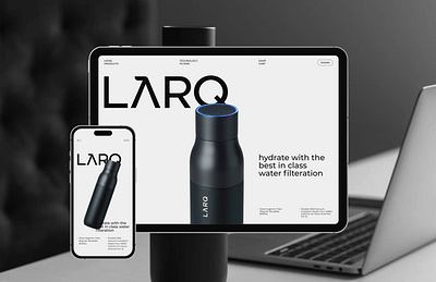 Larq - Branding and UI Design 2023 branding graphic design interactive interface logo new responsive trendy ui ux visual design