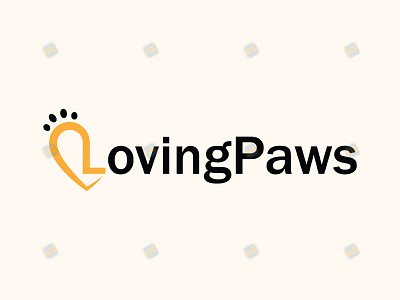 Logo design for Pet handling service "Loving Paws" brand branding creative design dog firm graphic design icon identity illustration logo logodesign mark minimalistic modern paw pet puppy symbol vector