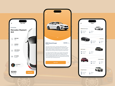 Car Rental Mobile Application UI 3d android app app design application bus car clean create design flutter illustration ios mobile rental typography ui uiux user interface vehicle