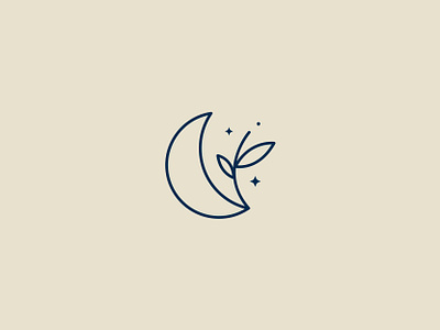 Moonleaf Botanicals logo mark aesthetics alchemy beauty botanical conscious cosmetics haircare herbal holistic leaf logo designer moon natural organic plants skincare stars sustainable tipilab wellness