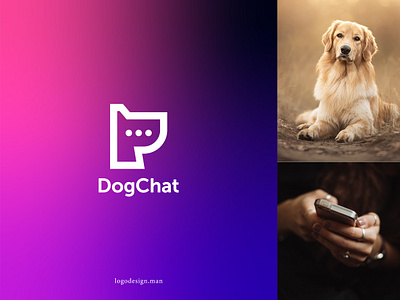 Dog + Chat app app logo branding chat gpt chat logo creative dog logo icon identity logo mark messenger logo pet animal puppy software vet