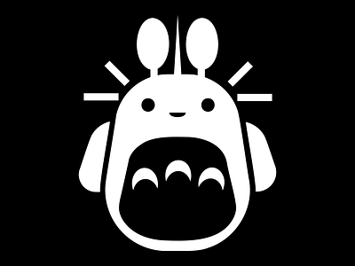 Totoro Icon 2d animation colours design flat icon illustration letters logo motion ui