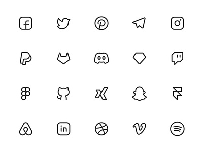 Myicons✨ — Social, Media vector line icons pack design system figma figma icons flat icons icon design icon pack icons icons design icons library icons pack interface icons line icons sketch icons ui ui design ui designer ui icons ui kit web design web designer