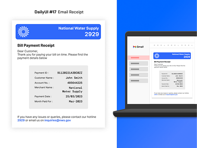 DailyUI Challenge Day 17 - Email Receipt dailyui design email receipt figma mockup ui uiux