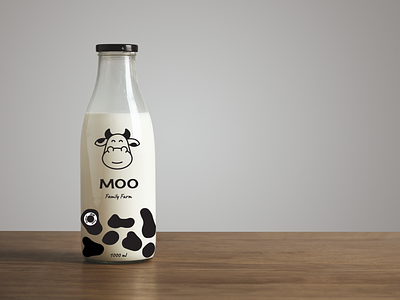 A logo and a packaging design for a little family farm brand design branding cow cow logo cute logo design design logo design milk funny cow graphic design line logo logo logos logotype milk logo minimalistic logo package design packaging