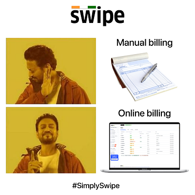 Swipe Billing App 3d animation billing billing app branding design e way bills ewaybills graphic design gst illustration invoicing logo motion graphics online store swipe typography ui ux vector