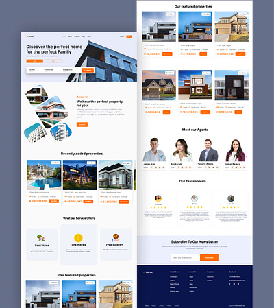 Real estate landing page