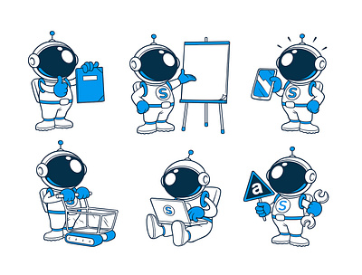 Mascotte character cosmonaut illustration mascotte spaceman