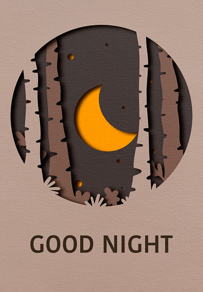 Good Night Card design drawing graphic design illustration procreate