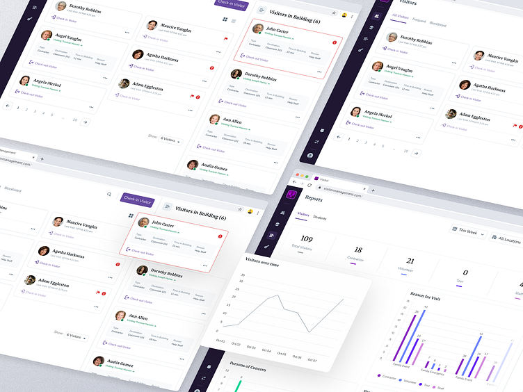 Visitor Management Application by Seth Coelen for UX Cabin on Dribbble