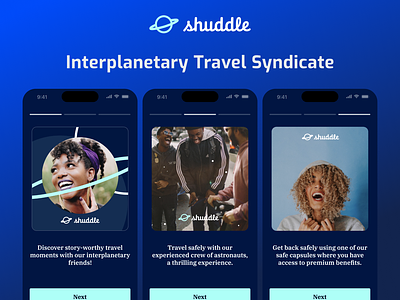 Shuddle - Interplanetary Travel Syndicate branding design design systems product design ui
