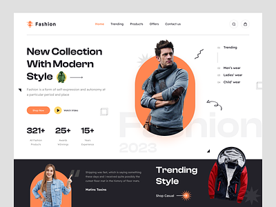 Fashion Website Landing Page - Hero Section bodypositivity curatedcollection design ecommerce fashion fashioncommunity fashiontrends fashionwebsite fastshipping herosection landingpage onlineshopping personalstyle styleinspiration typography ui ux uxdesign wardrobeessentials websitedesign