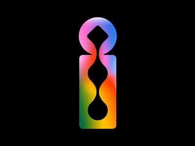 i for #36daysoftype v2.0 36daysoftype branding colorful creative gradient i icon ii logo monogram negative space web3