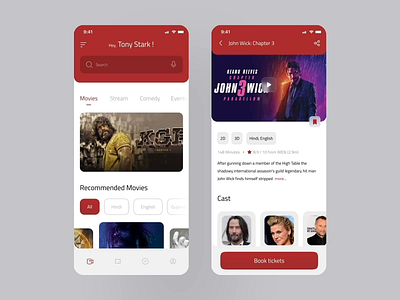 Movie / Cinema Ticket Booking App UI animation booking booking app cinema cinema app creative design film minimal mobile app movie movie app movie art movie booking movies theater ticket app ticket booking ui uiux