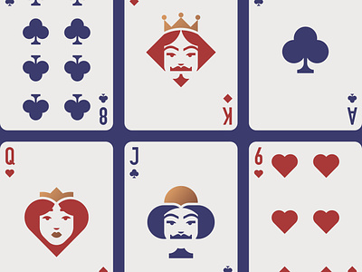 Poker set ace branding cards design flat graphic illustration illustrator jack king logo minimal poker queen spades vector