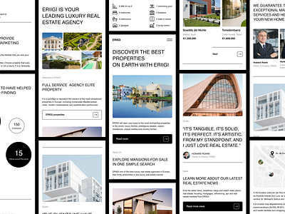 ERIIGI - Website Mobile Design 3d adaptive animation app app design branding home logo main page mobile motion graphics propety real estate responsive ui