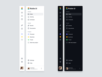 Riddle UI Web Design system (v1.0) dashboard design design system figma figma design navgiation product design sidebar sidebar navigation ui ui kit ux